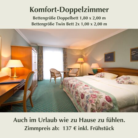 Komfort Doppelzimmer im Hotel Am Schlosspark Gotha – ab 137 € mit Frühstück, ideal für Paare oder Freunde